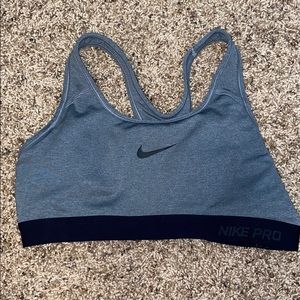 Nike Pro Grey sport bra. Sz M